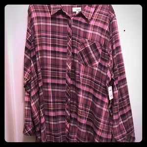 3X Sonoma Purple/White/Pink plaid